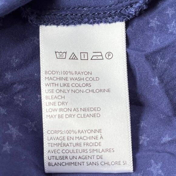 Alice & UO Peplum Womens Top Sz XS Celestial Whimsigoth Babydoll Americana Stars - Picture 10 of 11